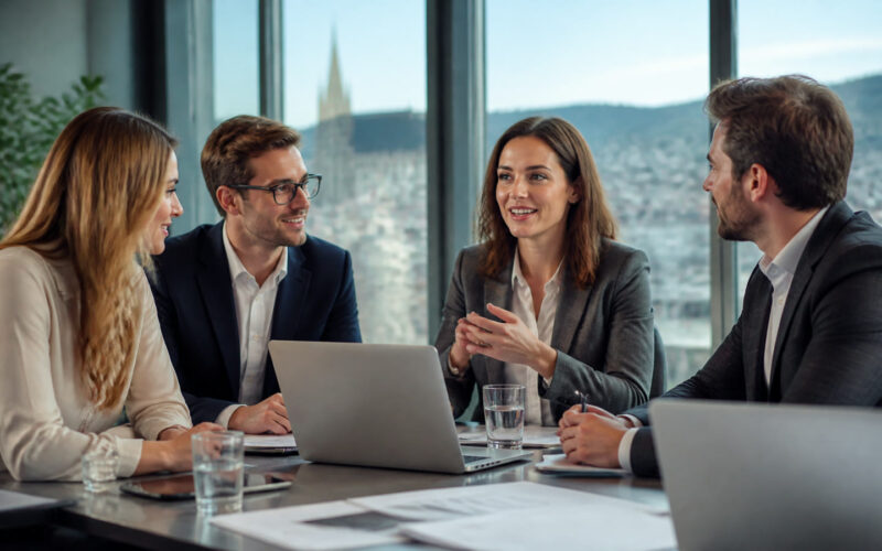 Fotorealistisches Beitragsbild zu "Jobs in der Finanzbranche: Diese Berufe haben Zukunft" mit Österreich-Bezug
