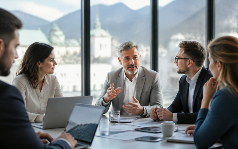 Fotorealistisches Beitragsbild zu "Arbeitsmarkt im Wandel: Chancen auf Teneriffa im Vergleich zu Österreich" mit Österreich-Bezug