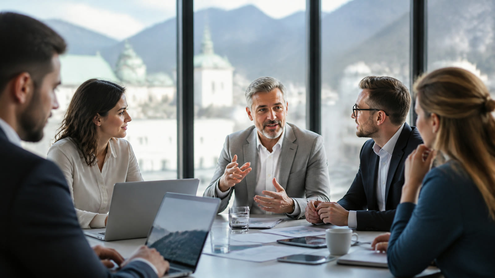 Fotorealistisches Beitragsbild zu "Arbeitsmarkt im Wandel: Chancen auf Teneriffa im Vergleich zu Österreich" mit Österreich-Bezug