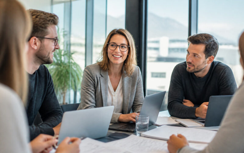 Fotorealistisches Beitragsbild zu "Karriere-Boost aus der Cloud: Wie du mit gezieltem E-Learning deinen Marktwert steigerst" mit Österreich-Bezug