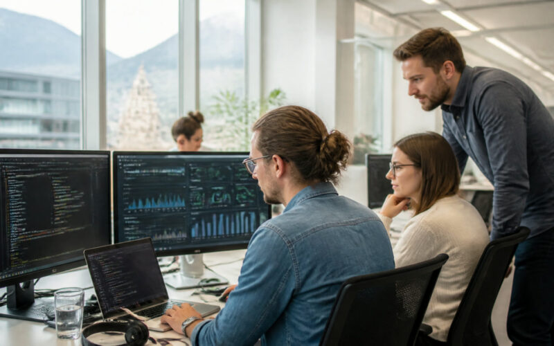 Fotorealistisches Beitragsbild zu "Revolution am Energiemarkt: Stromanbieter-Wechsel jetzt in Rekordzeit!" mit Österreich-Bezug