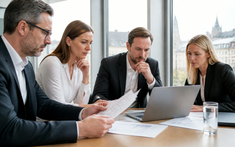 Fotorealistisches Beitragsbild zu "AT&S in der Finanzfalle? Brisante Enthüllungen erschüttern die Börse!" mit Österreich-Bezug