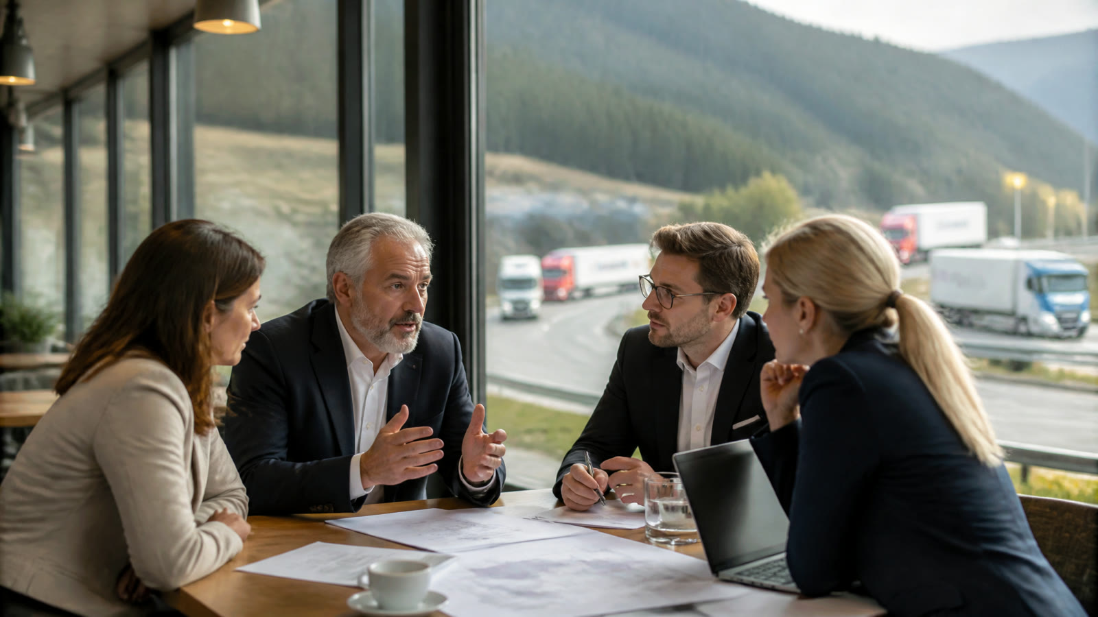 Fotorealistisches Beitragsbild zu "Maut-Drama in Tirol: AK-Chef fordert Transport-Revolution!" mit Österreich-Bezug
