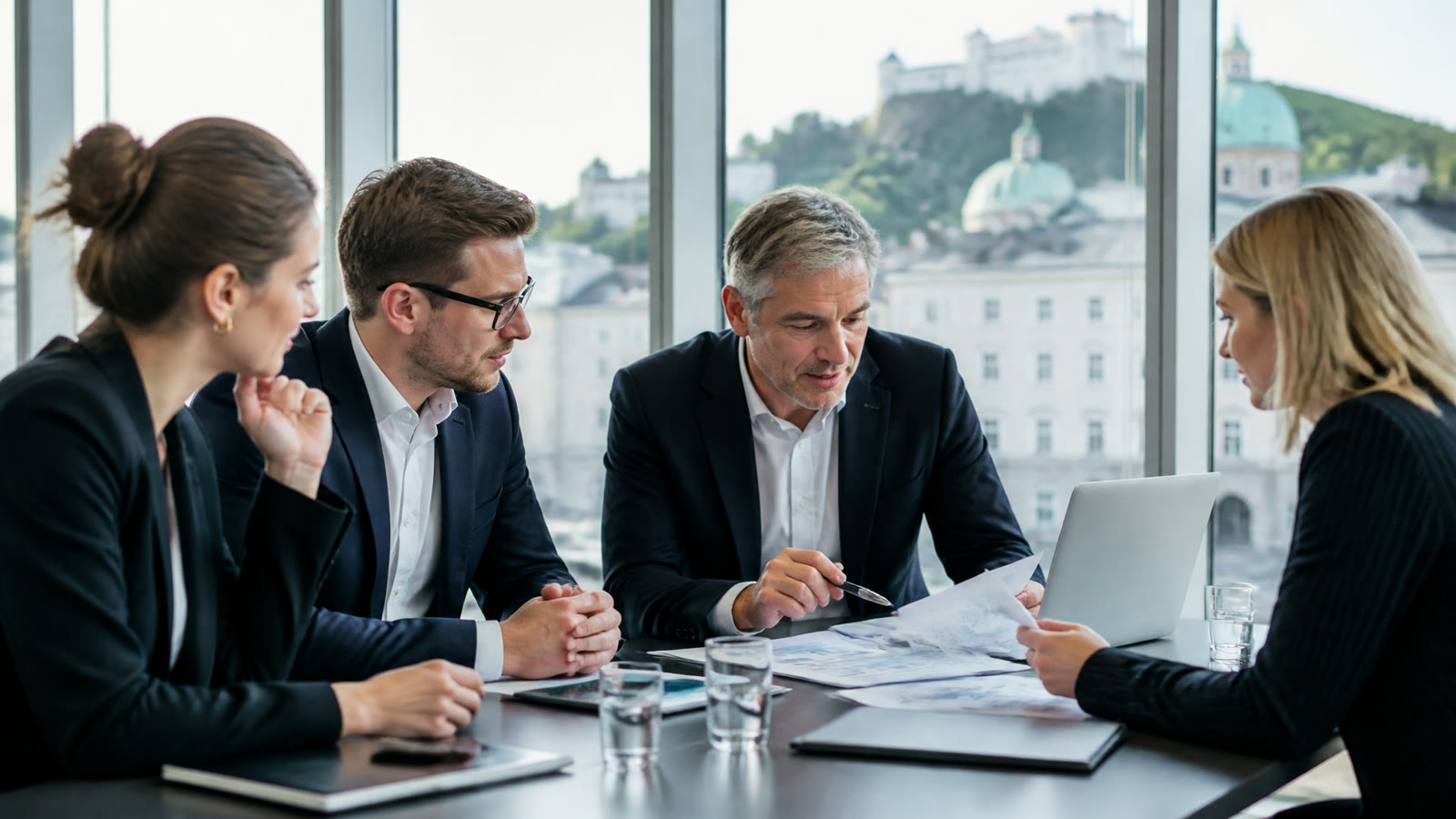 Fotorealistisches Beitragsbild zu "Mercosur: Der geheime Rettungsanker für Österreichs Wirtschaft?" mit Österreich-Bezug