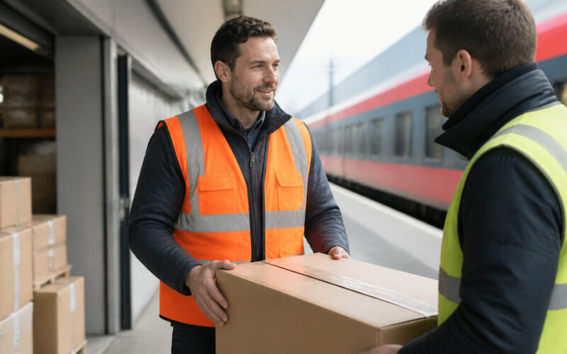 Fotorealistisches Beitragsbild zu "Revolution auf der Baustelle: Wie Expresslogistik den Bau verändert!" mit Österreich-Bezug