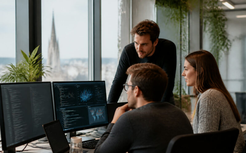 Fotorealistisches Beitragsbild zu "Wien Energie revolutioniert mit Roboterhunden: Ein Hightech-Rudel für die Zukunft" mit Österreich-Bezug