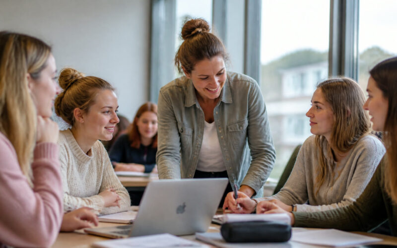 Fotorealistisches Beitragsbild zu "Bildungsboom in Österreich: Elementarpädagogik erobert die Hochschulen!" mit Österreich-Bezug