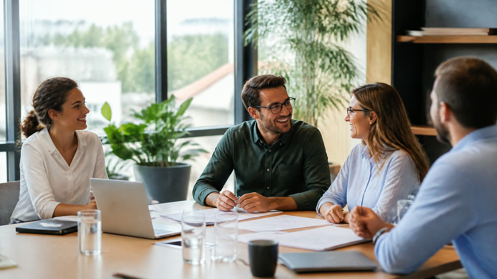 Fotorealistisches Beitragsbild zu "Das eigene Büro dekorieren" mit Österreich-Bezug