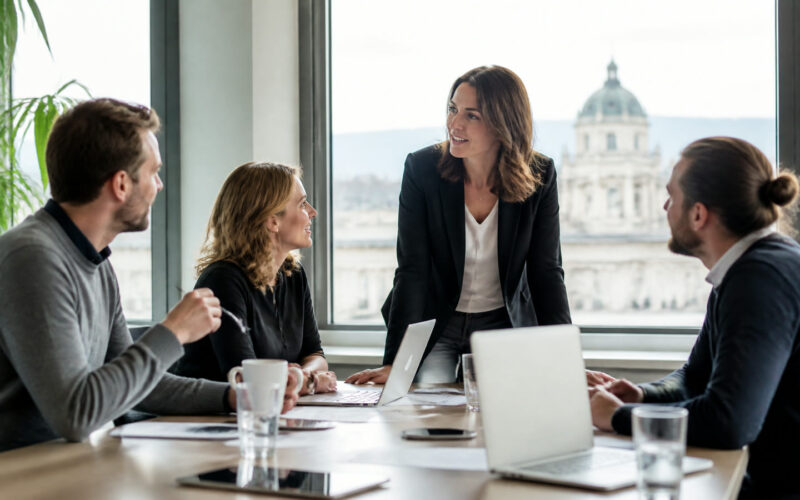 Fotorealistisches Beitragsbild zu "Coaching im Berufsleben und Alltag" mit Österreich-Bezug