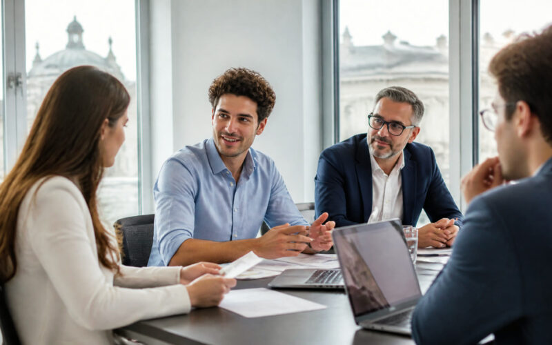 Fotorealistisches Beitragsbild zu "Arbeiten als Börsenhändler - so geht’s" mit Österreich-Bezug