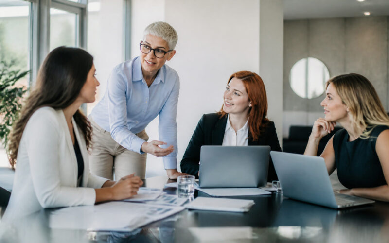 Fotorealistisches Beitragsbild zu "Mentoring für Frauen" mit Österreich-Bezug