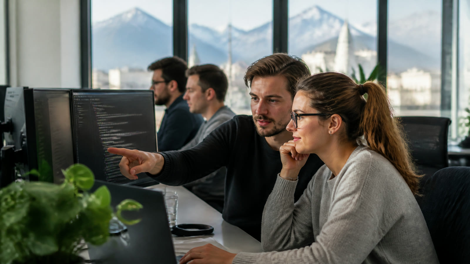 Fotorealistisches Beitragsbild zu "Englisch-Nachhilfe online mit einem Online-Lehrer" mit Österreich-Bezug