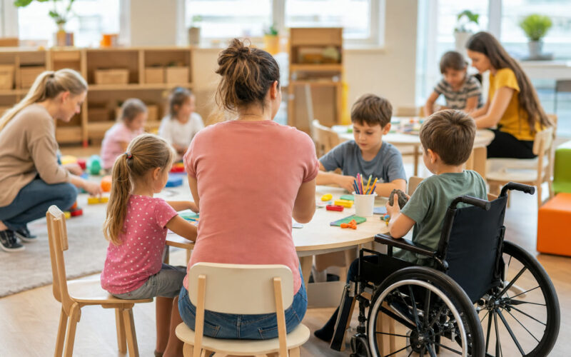 Inklusive Ferienbetreuung mit Kindern und Betreuungspersonen in Krems